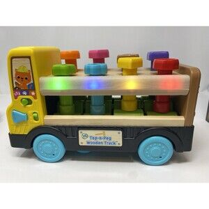 Leap Frog Tap-A-Peg Wooden Truck With  Hammer Complete Set VGUC 2024 VTECH